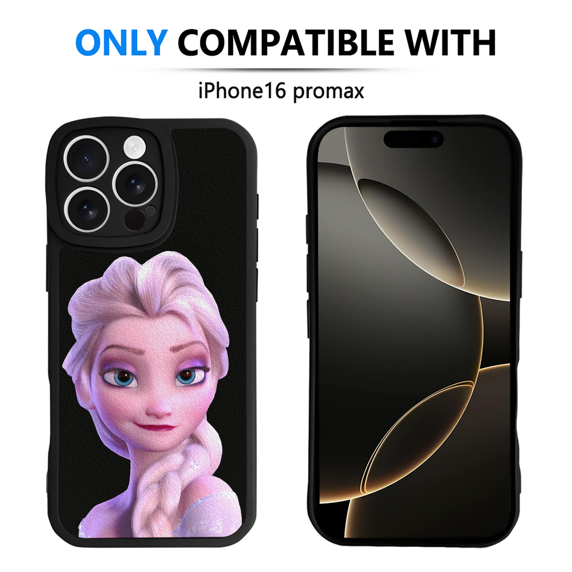 （画像用） アナと雪の女王 アンナ エルサ Frozen Anna Elsa 【iPhone 16シリーズ対応】シリコンスマホケース（レザー調） 材質：シリコン